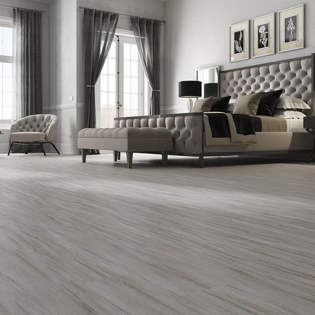 Lucida Surfaces LUCIDA SURFACES, BaseCore Winter 6 in. x 36 in. 2mm 12MIL Peel & Stick Vinyl Plank (54 sq.ft), 36PK BC-908